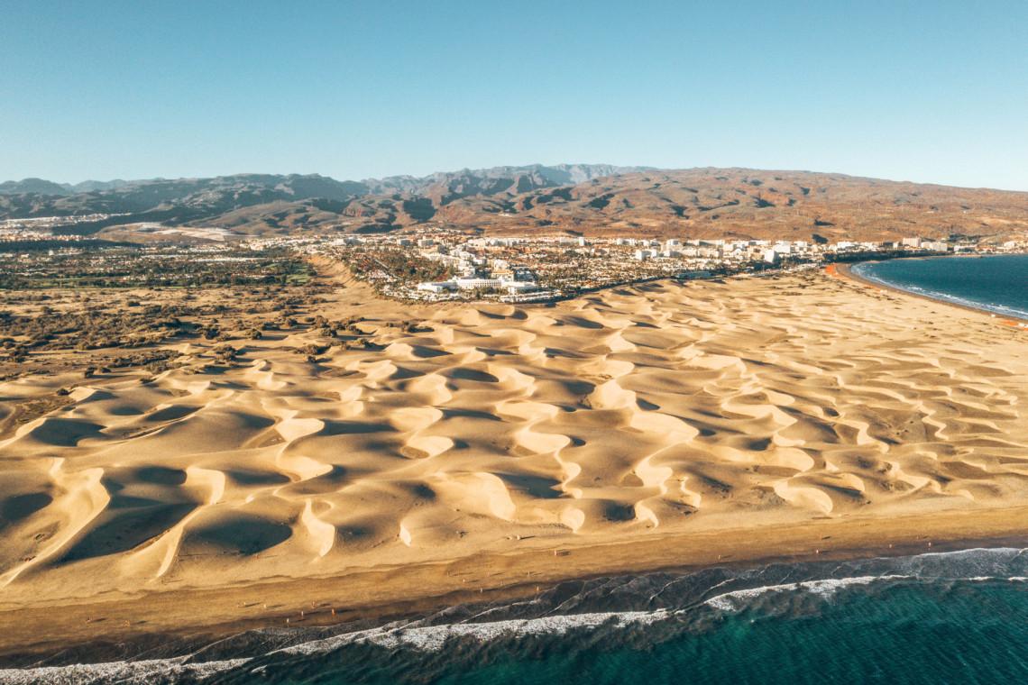 maspalomas sand dunes view